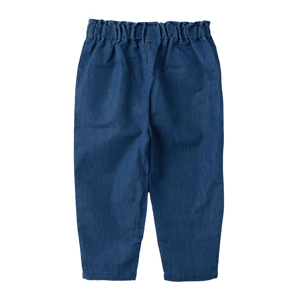 Jelliene Girl's Paperbag Waist Denim Pants - Blue