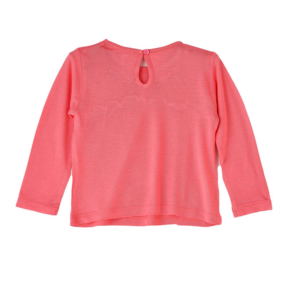 Jelliene Girls' Embroidered Long Sleeve Top - Pink