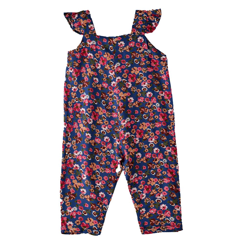 Jelliene Girl's Floral Print Overalls