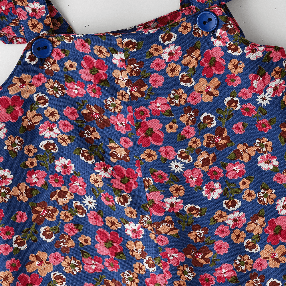 Jelliene Girl's Floral Print Overalls