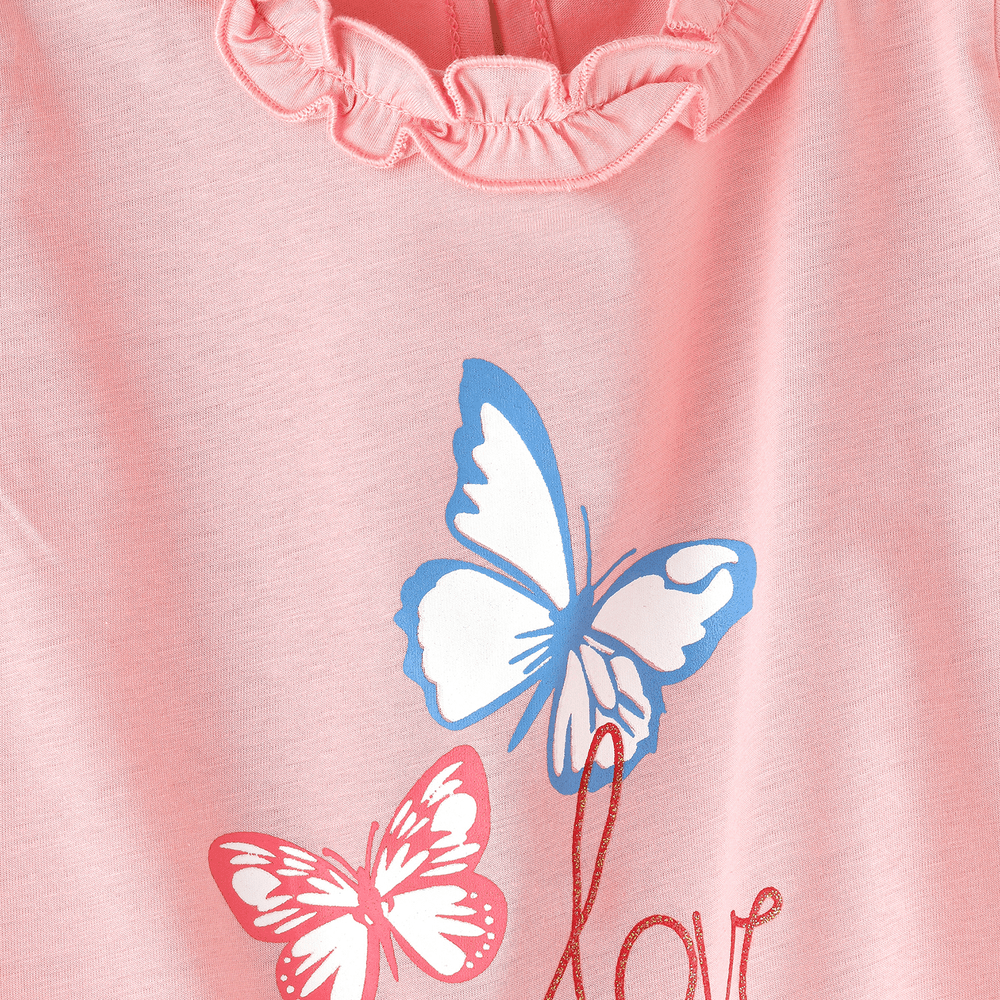 Jelliene Girl's Butterfly Graphic Print Top