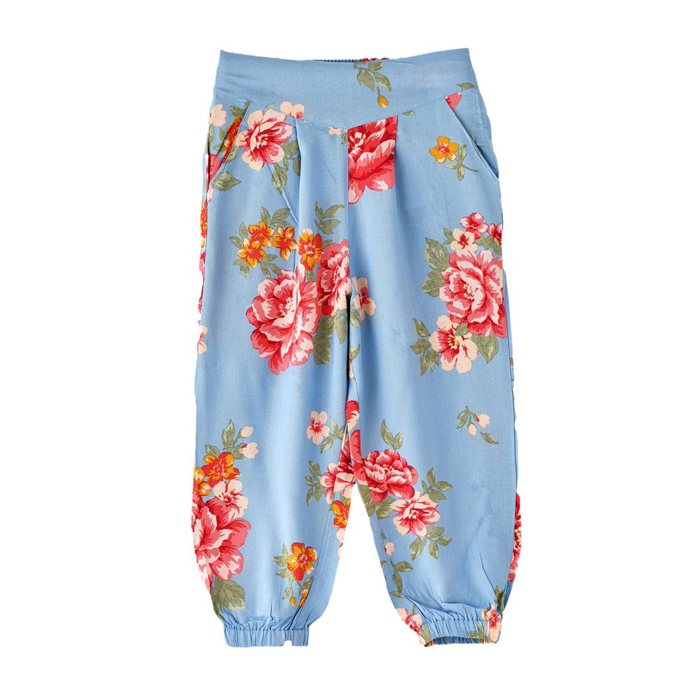 Jelliene Girl's Floral Print Harem Pants