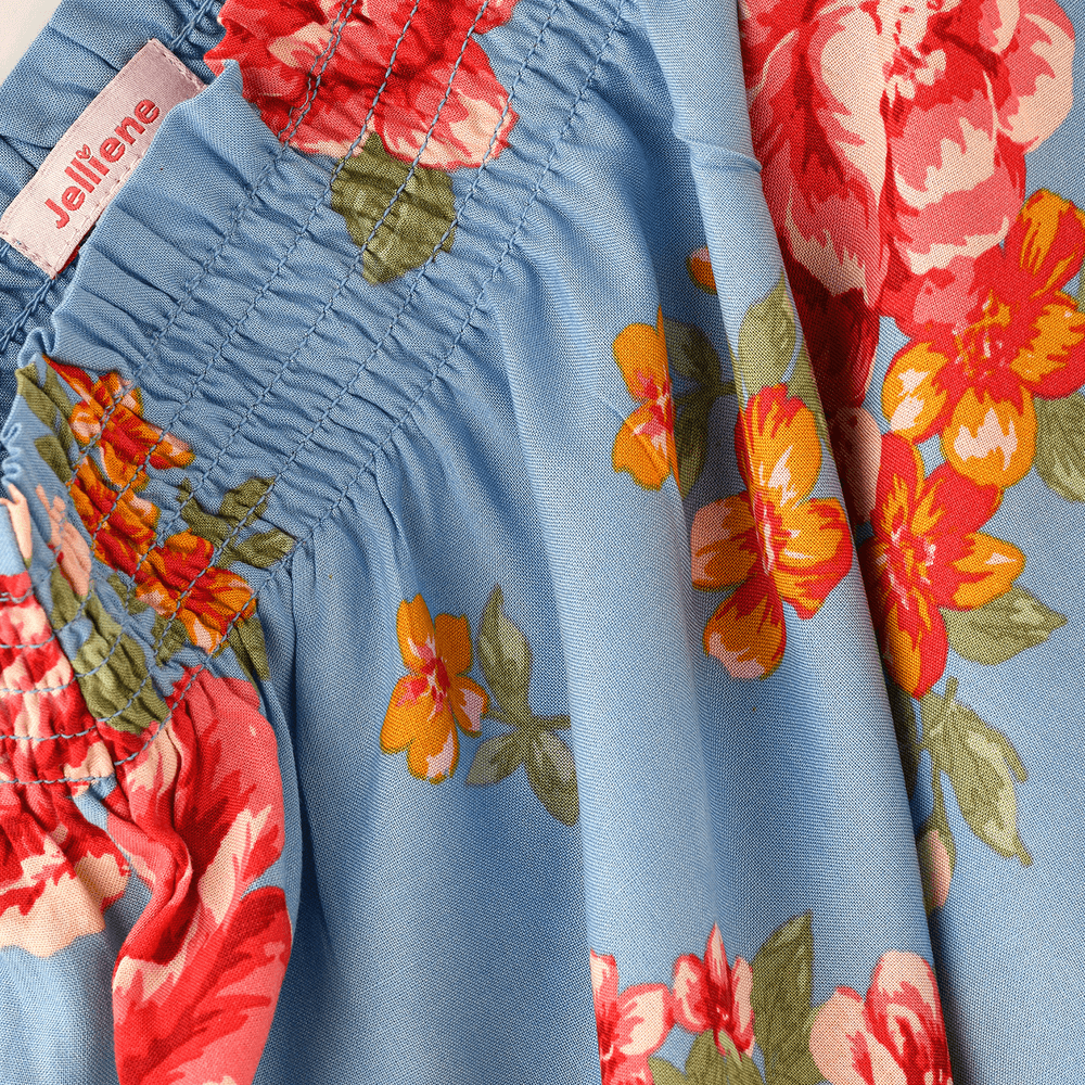 Jelliene Girl's Floral Print Skirt