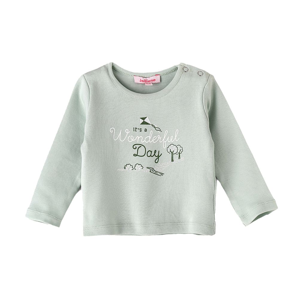 Jelliene Girls' It's a Wonderful Day Graphic Sweatshirt - Grey