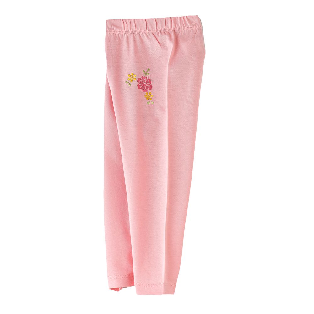 Jelliene Girl's Embroidered Floral Leggings