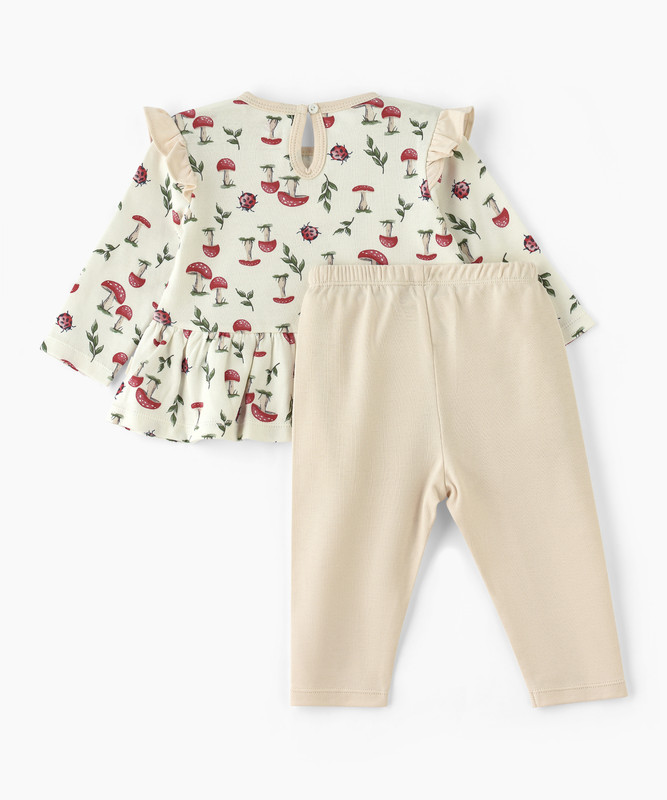 Elegant Kids Newborn Girl's Top & Bottom Set - Multicolor - 2 Pcs