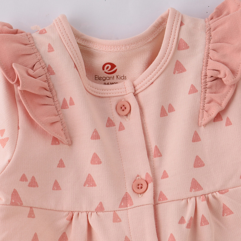 Elegant Kids Baby Girls' Cotton Sleepsuit - Pink