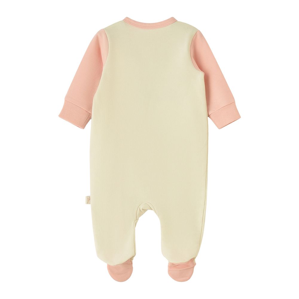 Elegant Kids Baby Girl's Cotton Sleepsuit Pink/Beige