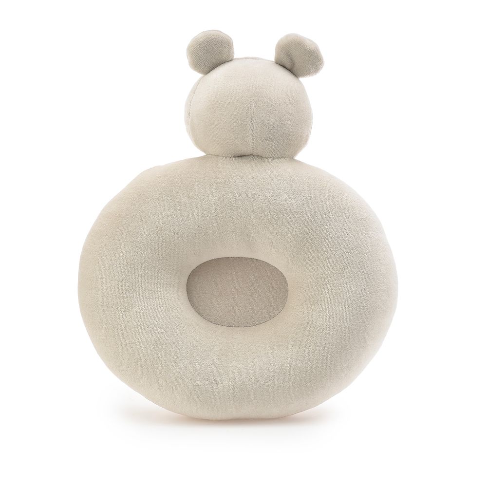 Tiny Hug - Newborn Baby Round Pillow - Grey