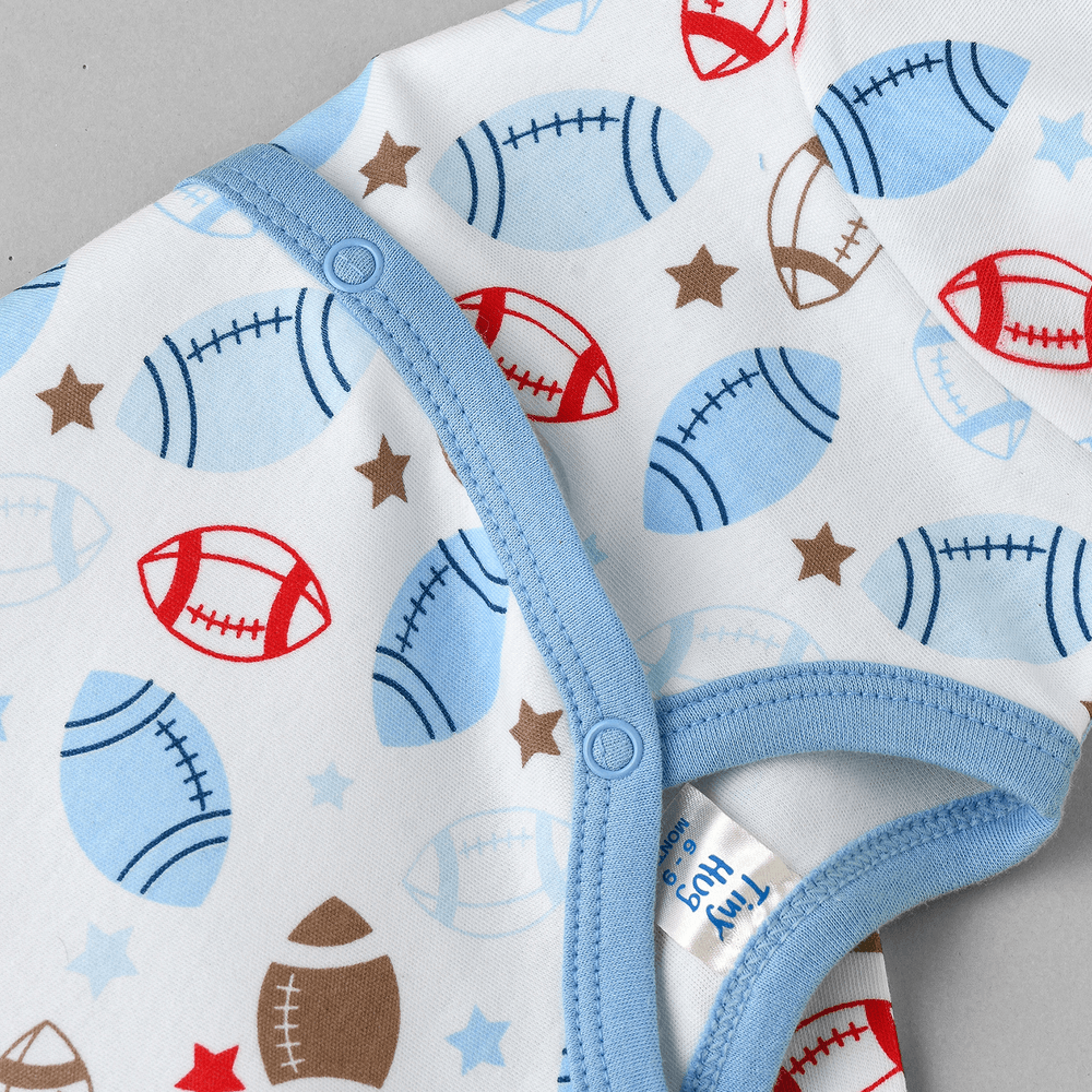 Tiny Hug Baby Boy Football Onesie - Multicolor