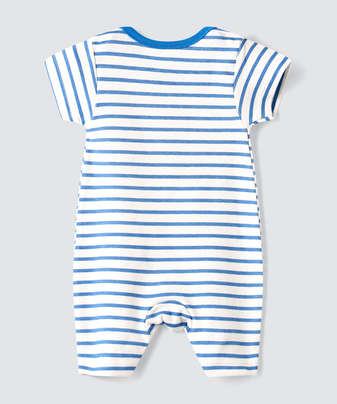 Elegant Kids Baby Boys Octopus Printed Romper - White/Blue