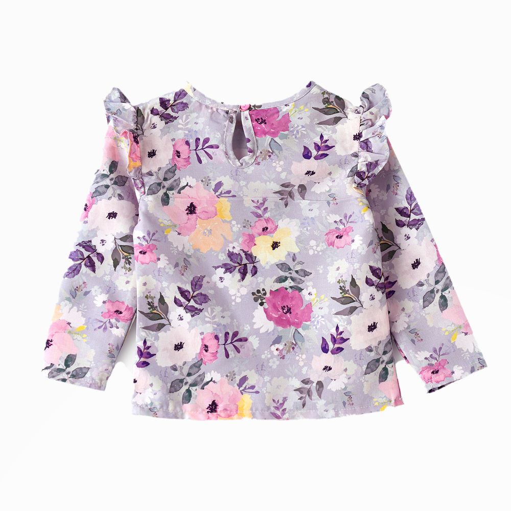 Jelliene Flowy Comfort Girls' Viscose Long Sleeve Woven Blouse