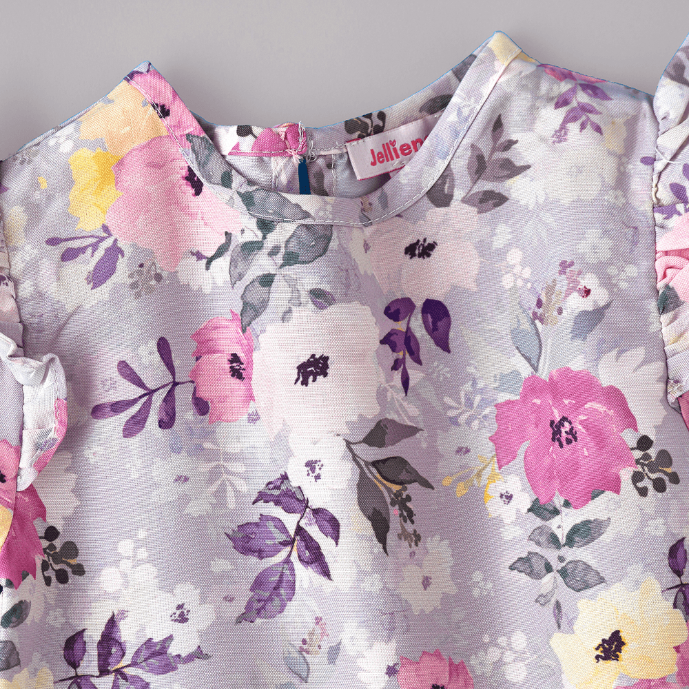 Jelliene Flowy Comfort Girls' Viscose Long Sleeve Woven Blouse