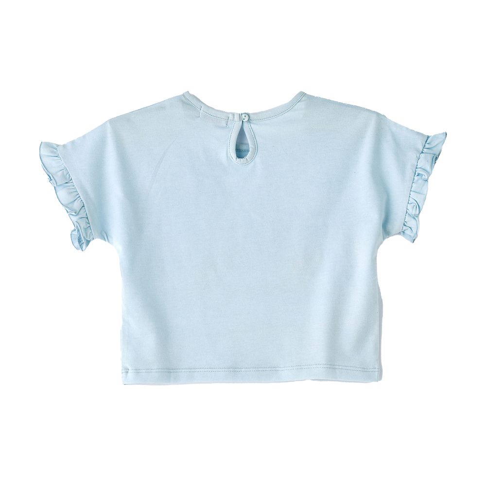Jelliene Girls Cute Girl T-Shirt - Light Blue