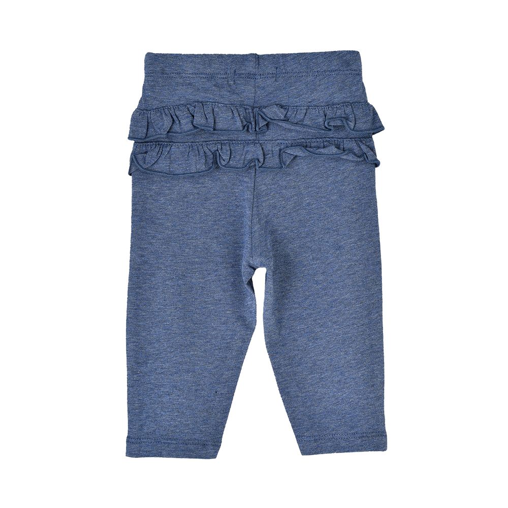 Jelliene Girls' Ruffle Back Leggings Heather - Blue