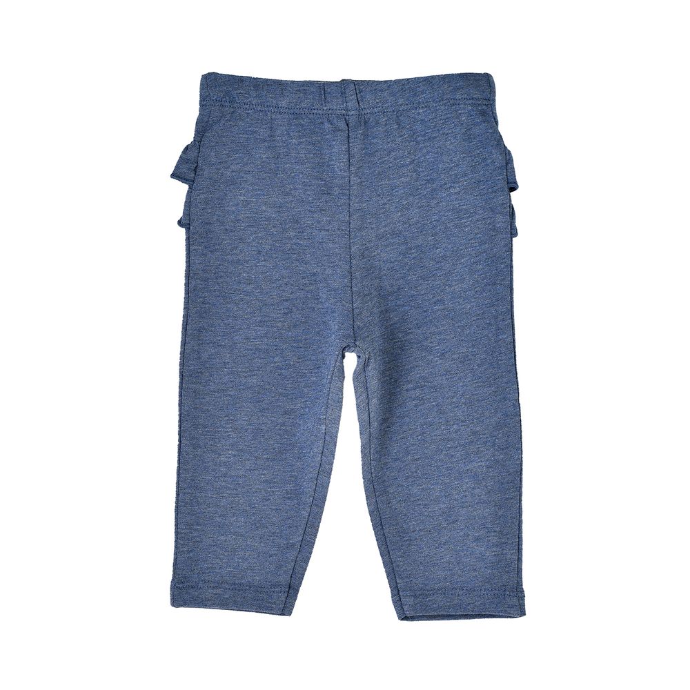 Jelliene Girls' Ruffle Back Leggings Heather - Blue
