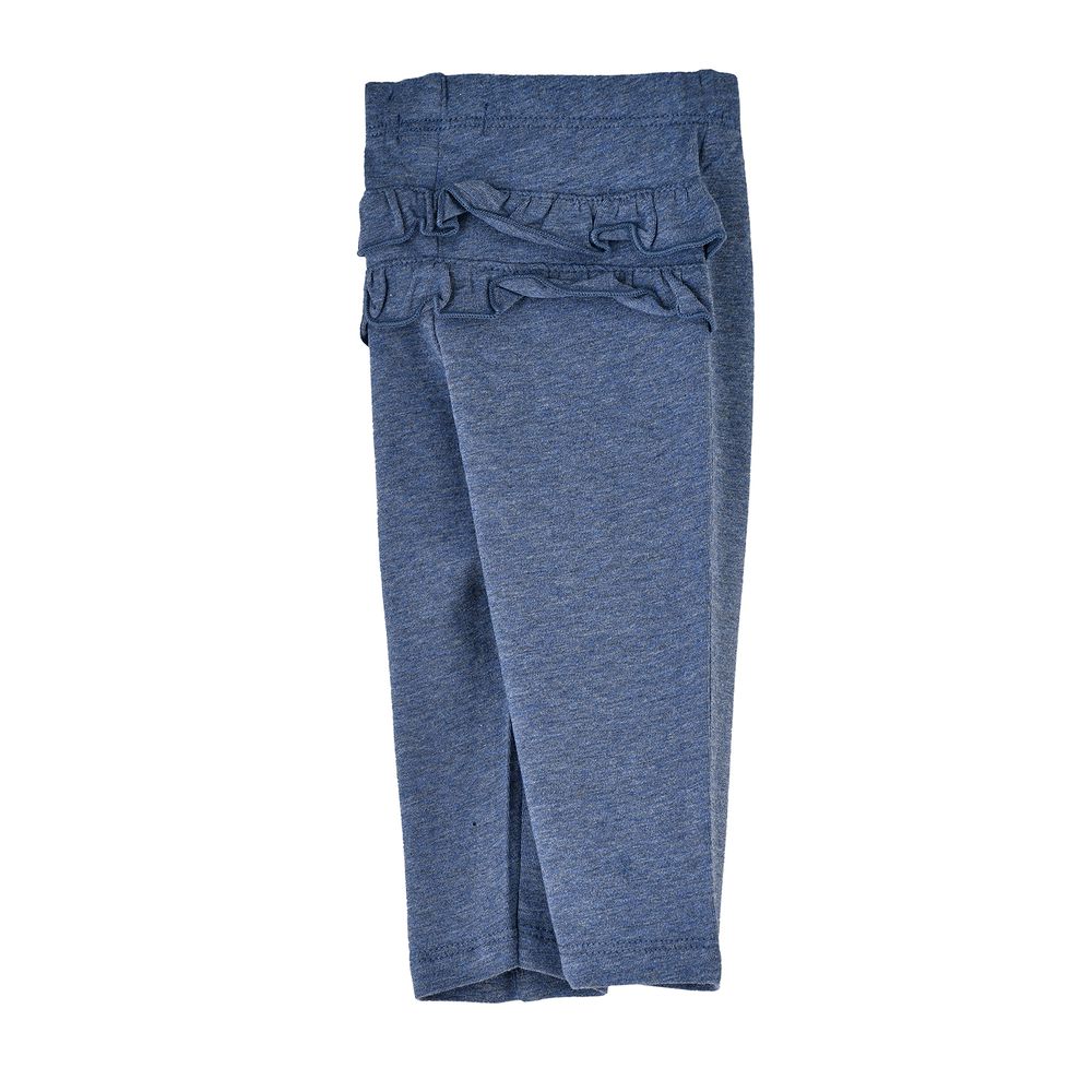 Jelliene Girls' Ruffle Back Leggings Heather - Blue