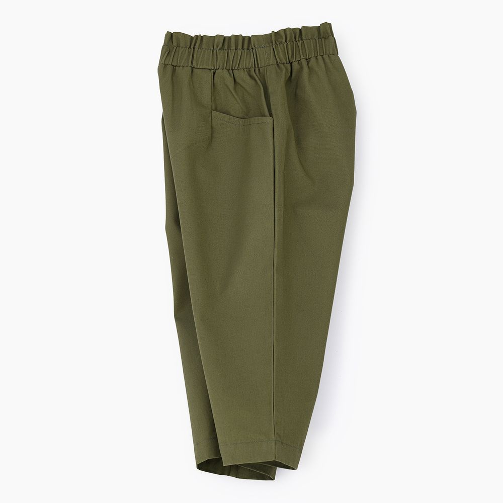 Jelliene Girls' Cotton Woven Culottes Olive - Green