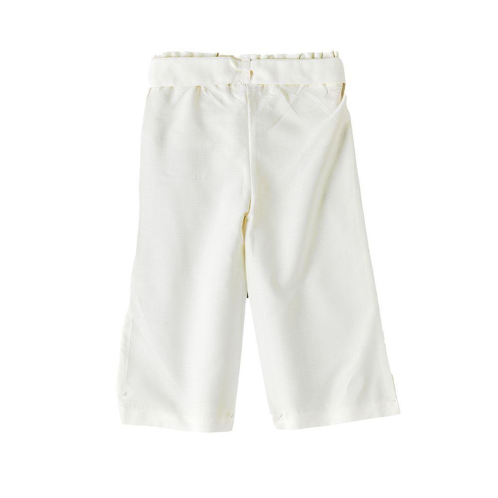 Jelliene Girls' Floral Embellished Culottes - White
