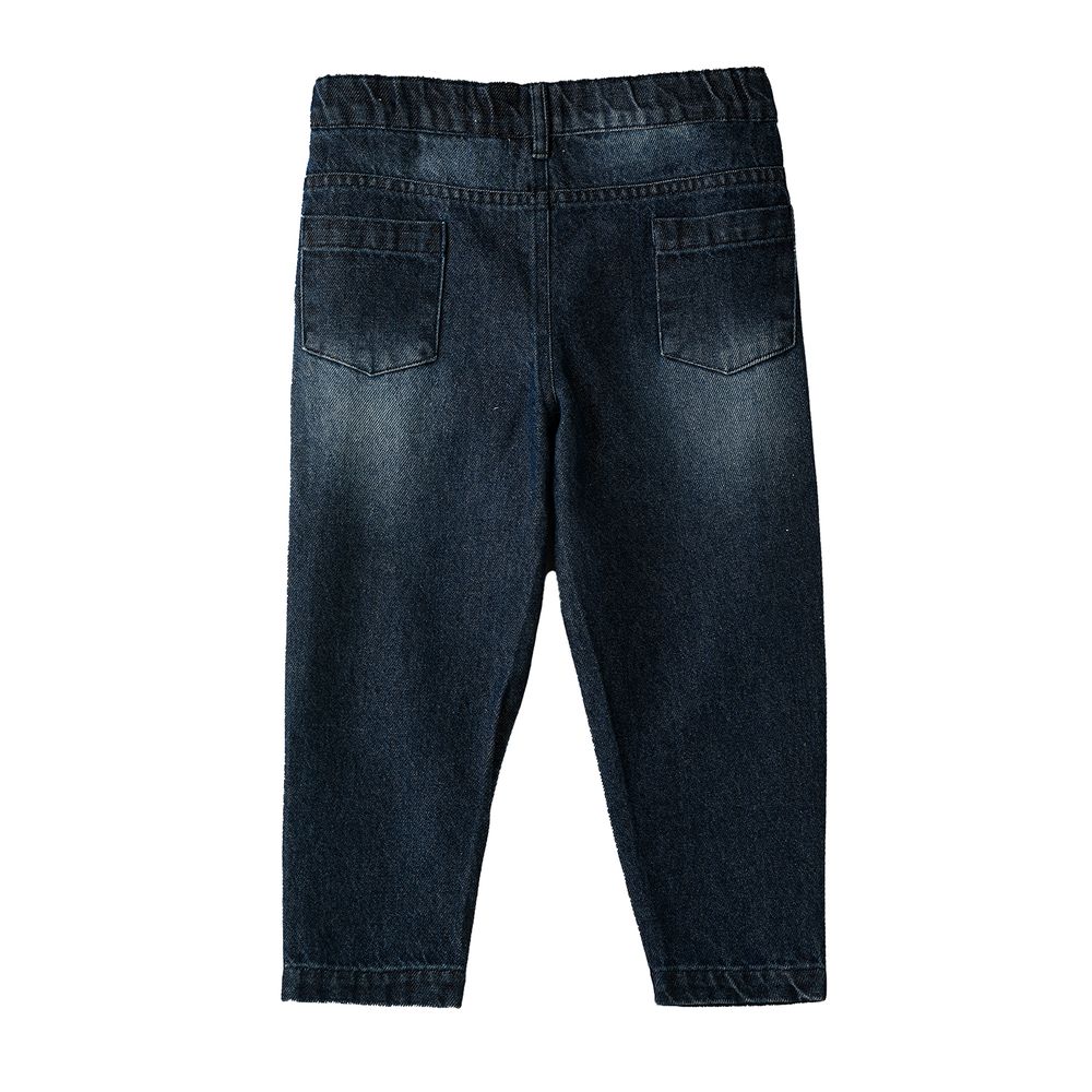 Jelliene Girl's Washed Denim Jeans - Blue