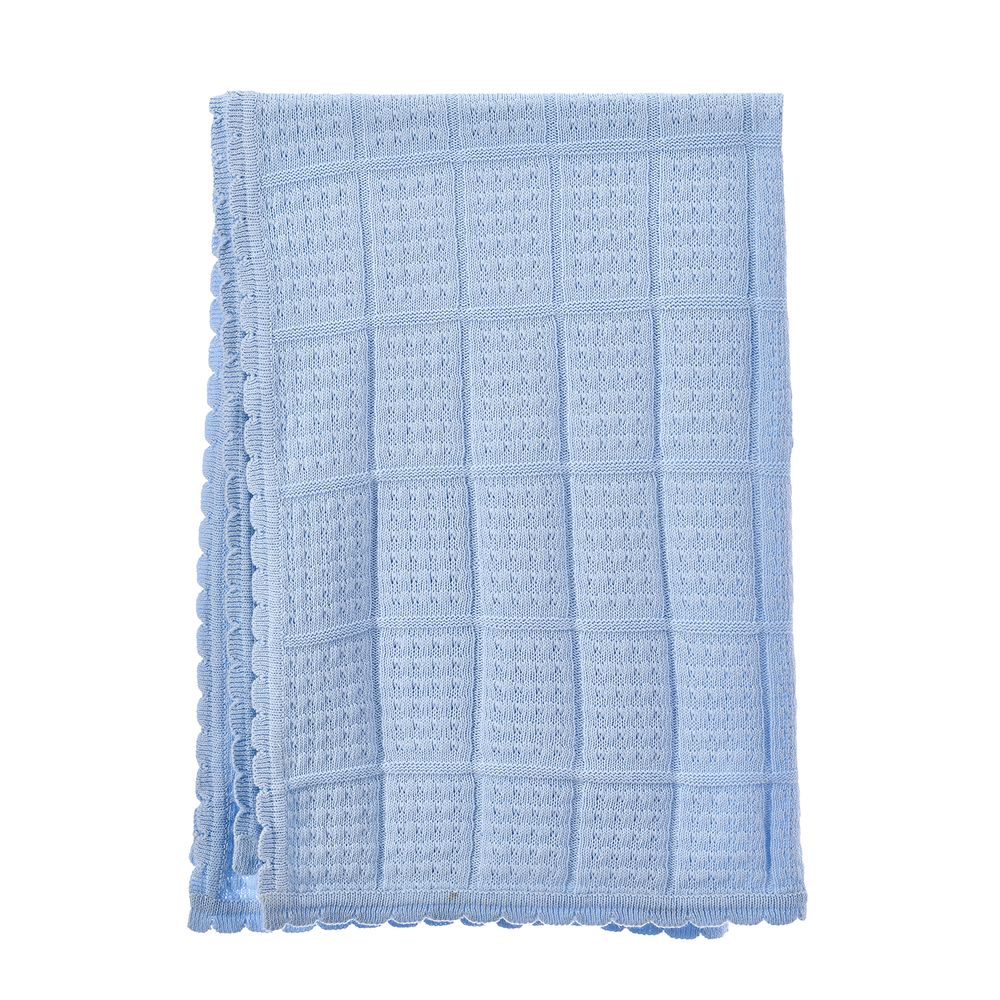 Tiny Hug - Newborn Baby Blanket - Blue