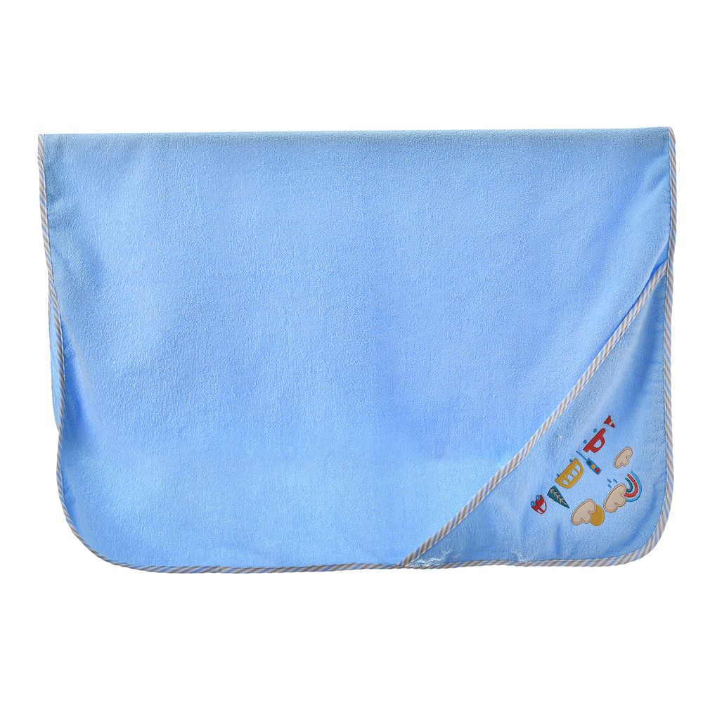 Tiny Hug Baby Hooded Towel - Light Blue