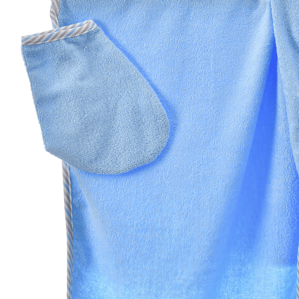 Tiny Hug Baby Hooded Towel - Light Blue