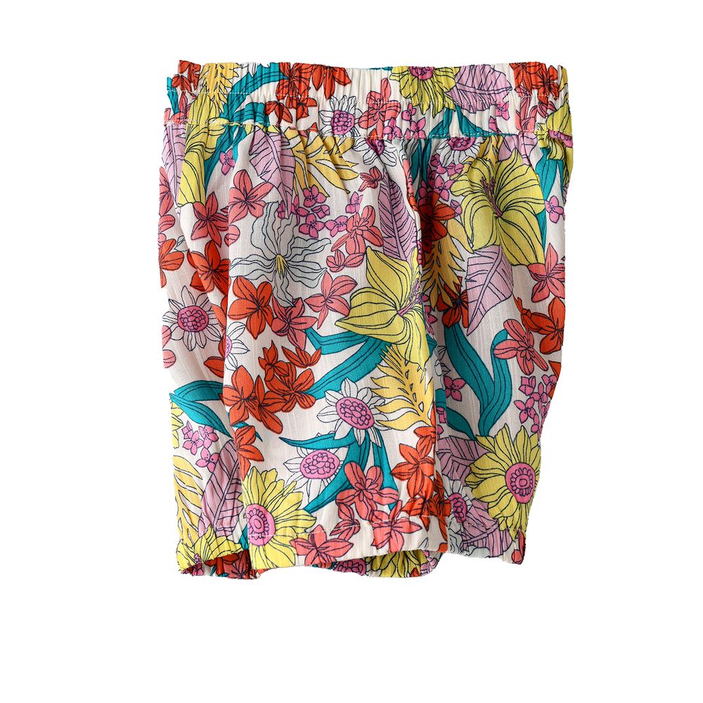 Jelliene Girl's Floral Viscose Shorts - Multicolor
