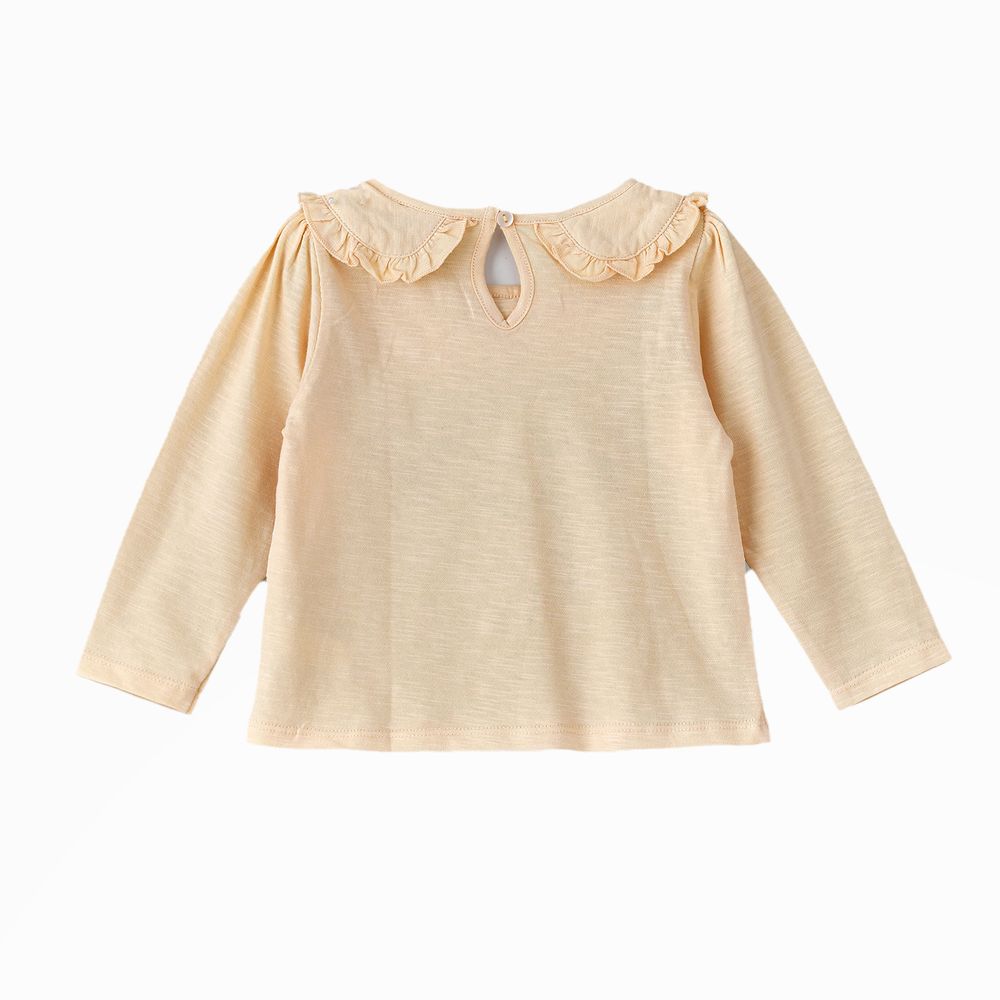 Jelliene Cozy Knit Long Sleeve T-Shirt for Girls - Yellow