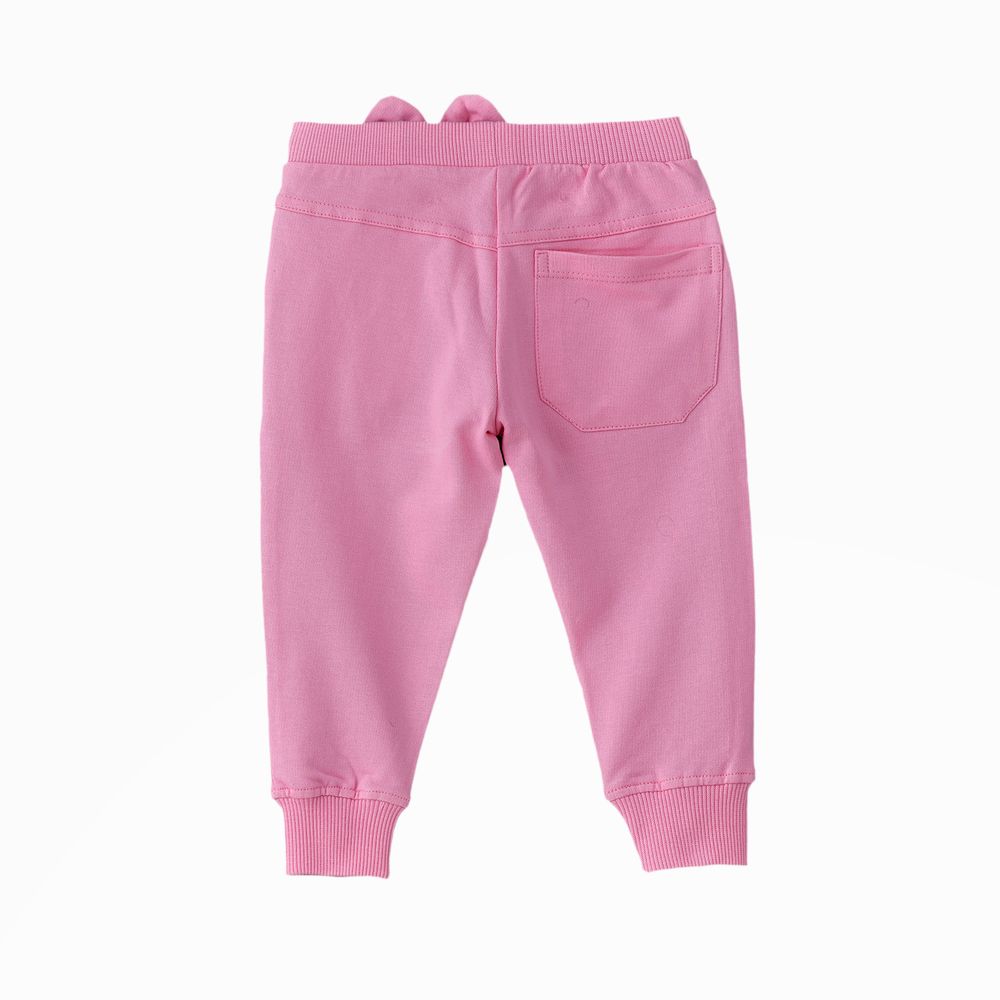 Jelliene Playful Comfort Girls' Cotton Knitted Joggers Fuchsia - Pink