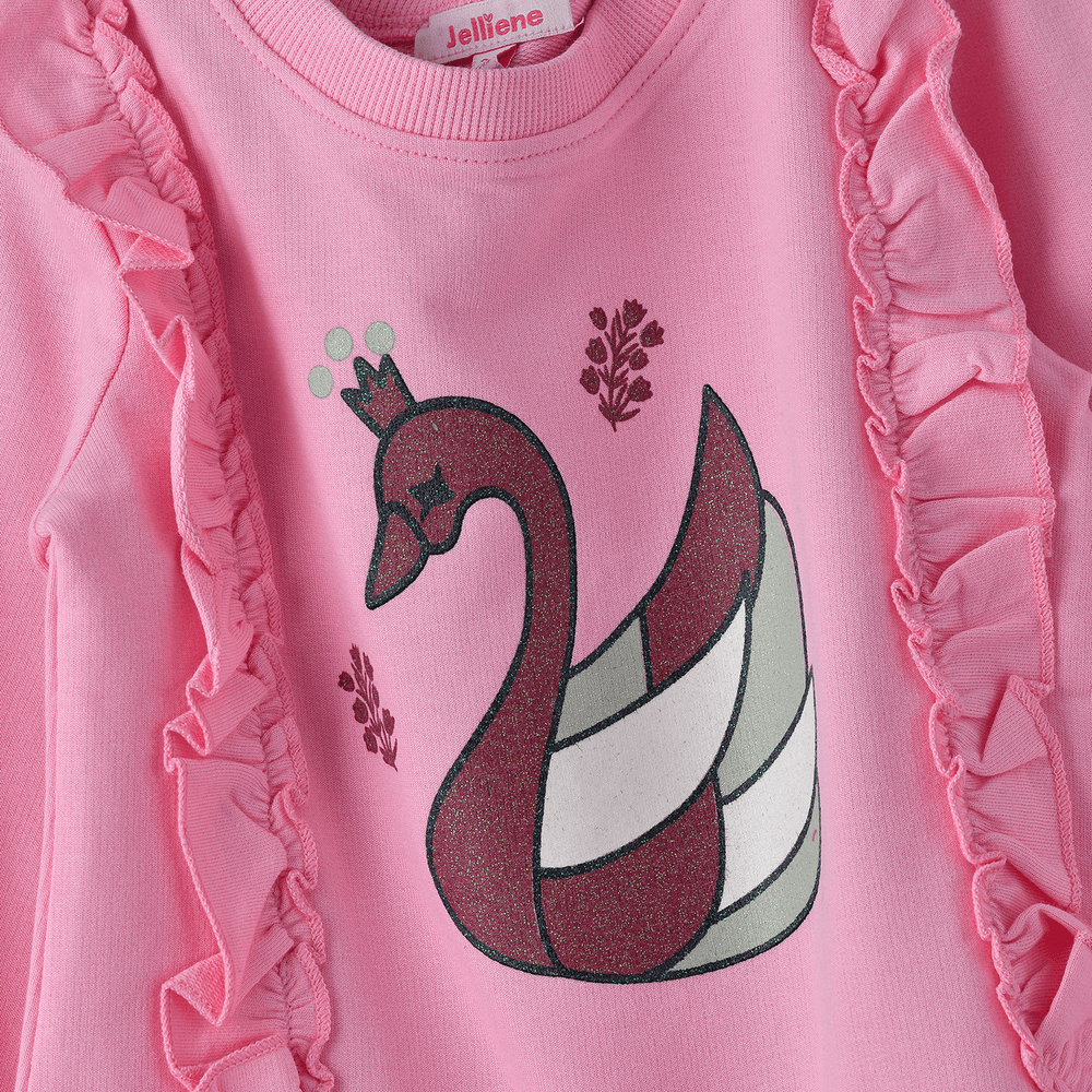 Jelliene Girl's Cozy Comfort Cotton Sweat Top