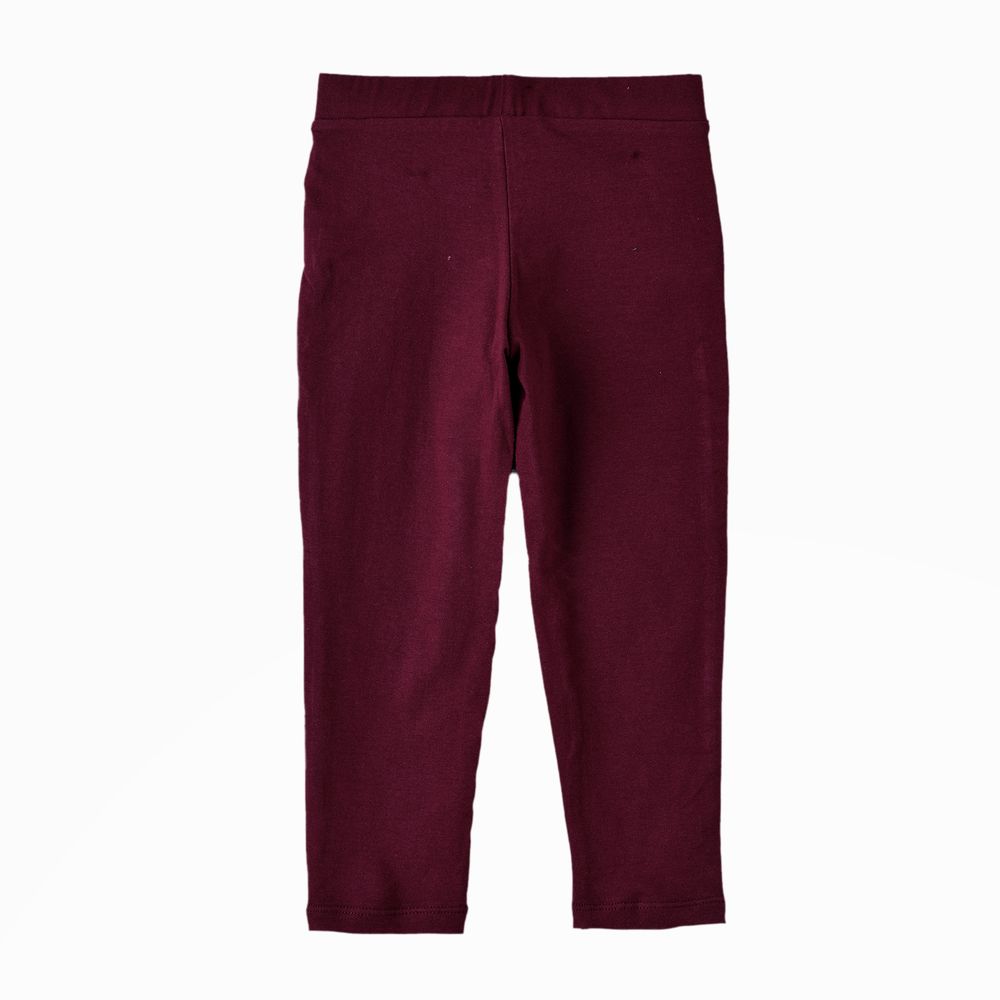 Jelliene Girls' Stretchy Comfort Knitted Leggings - Maroon