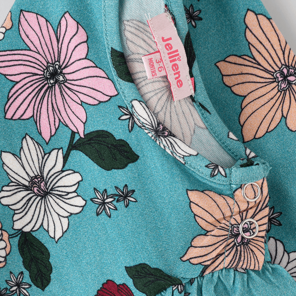 Jelliene Girl's Floral Print Long Sleeve Top