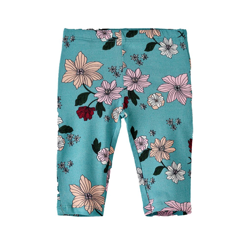 Jelliene Girl's Floral Print Elastic Waist Leggings