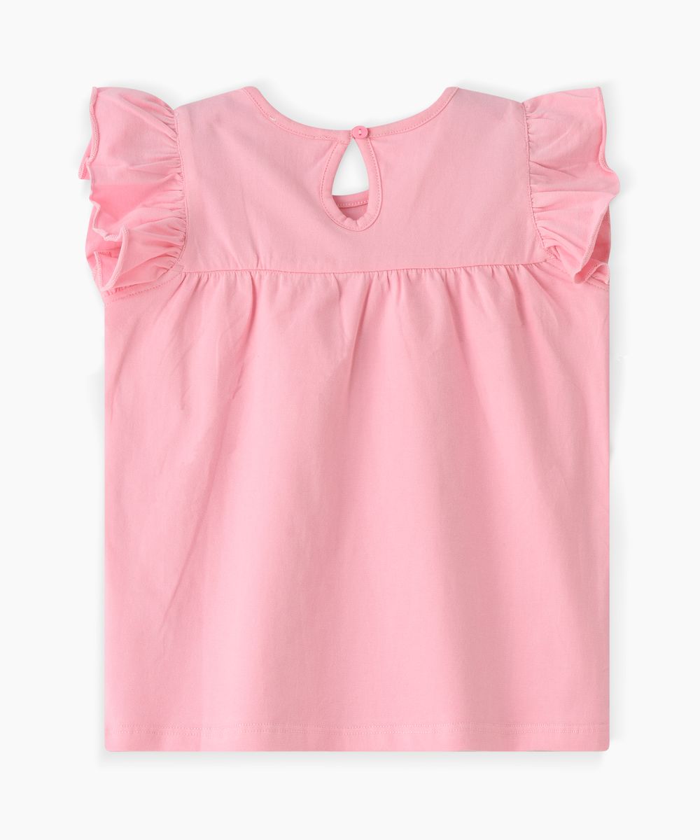 Jelliene - Petal Ruffle Charm Top - Pink