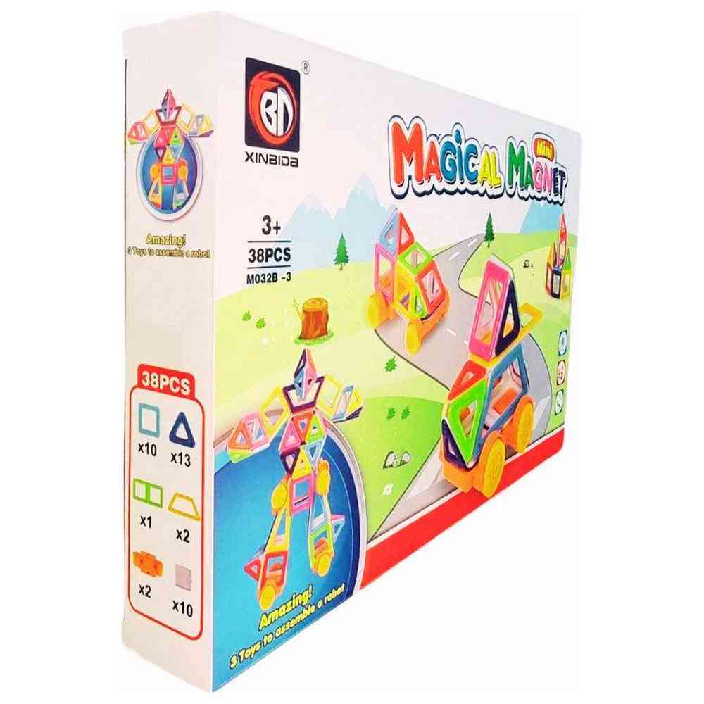 Jawda - Magnetic Blocks Building Tiles Set - 38 Pcs