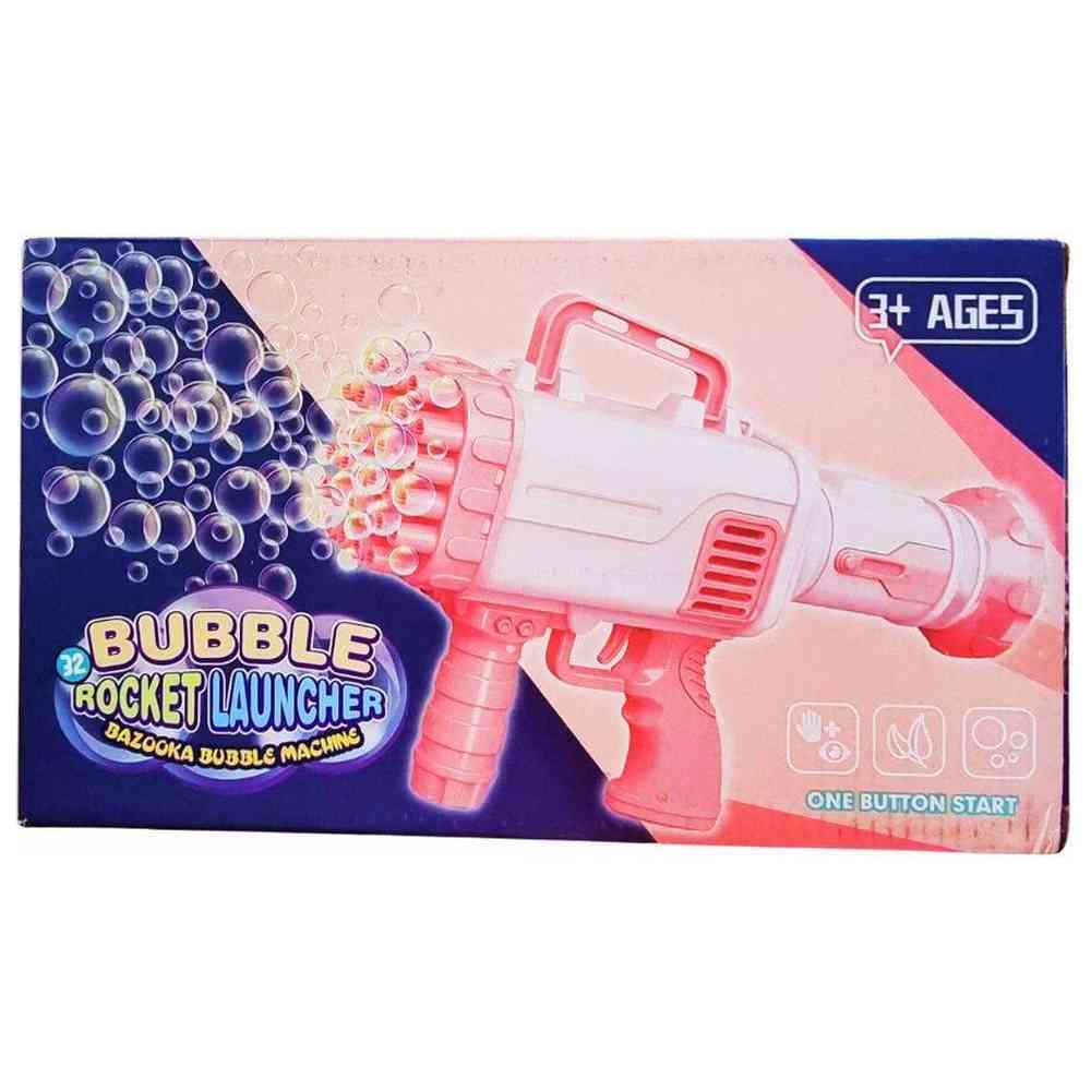 Jawda - 32 Hole Bazooka Bubble Rocket Launcher Machine - Color May Vary - 1 Pc