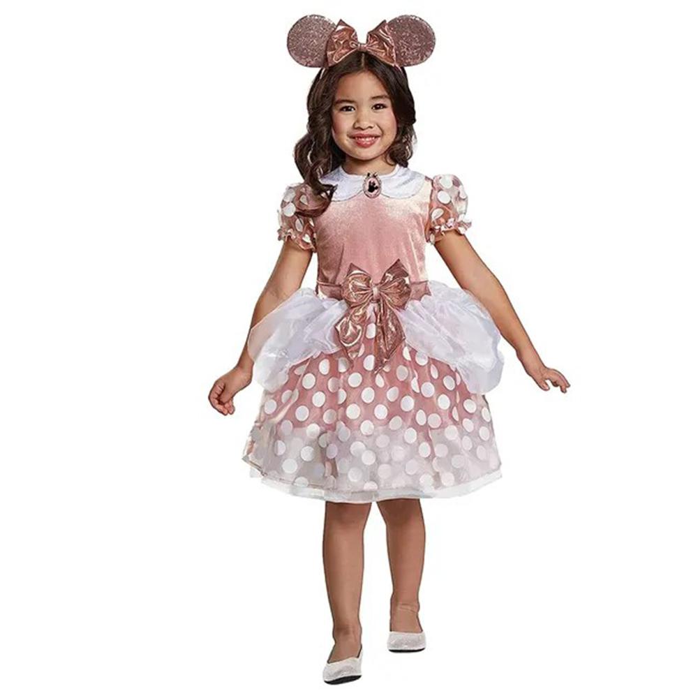 Party Centre - Disney Minnie Mouse Classic Costume For Girls - Pink_Toddler 2T