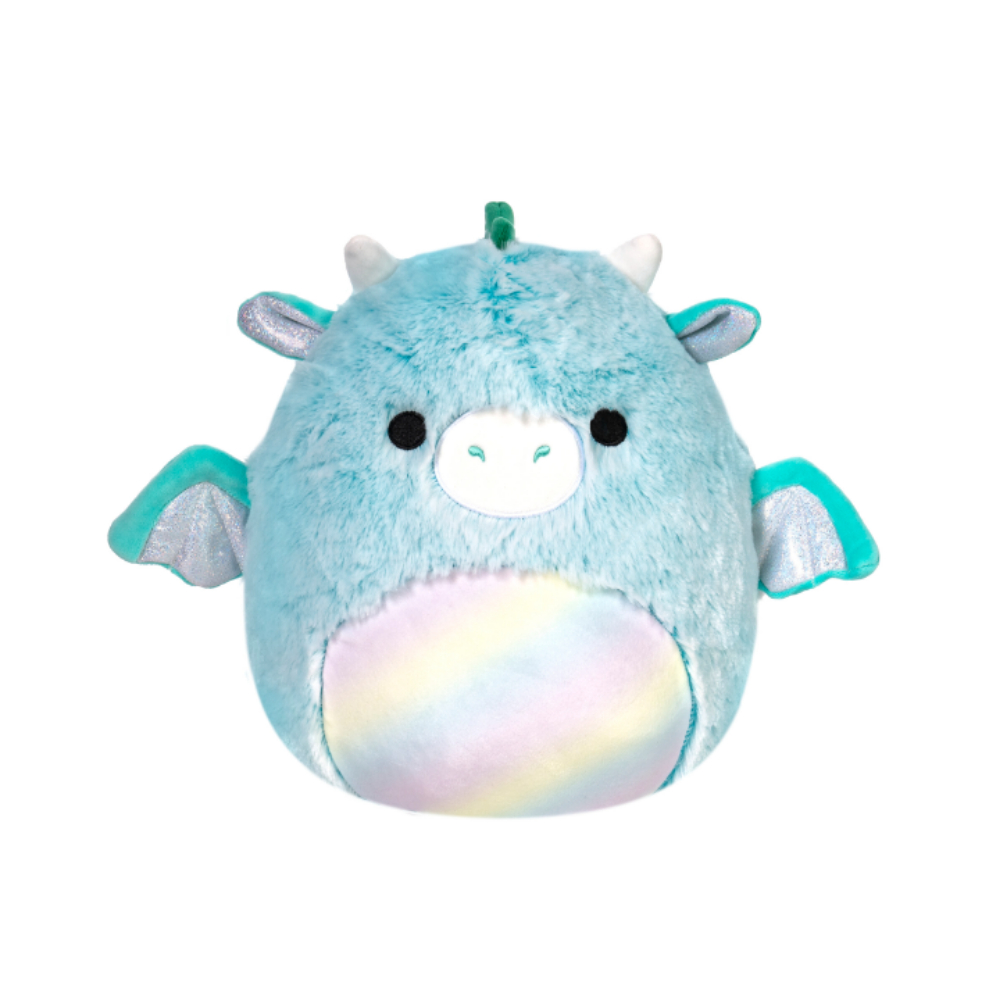 Squishmallows - Fuzzamallows Lorelai Dragon Plush Toy - 30cm - Teal