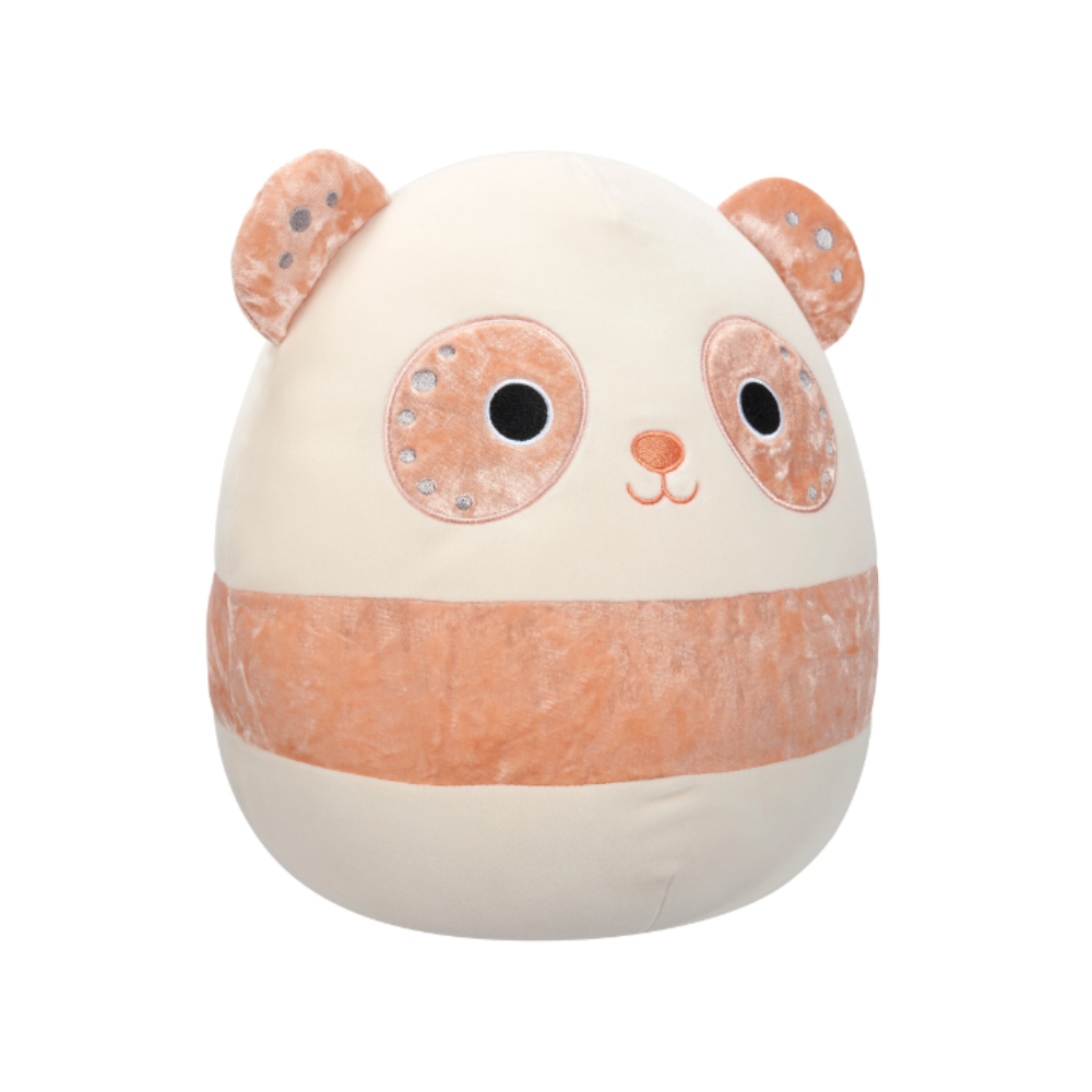 Squishmallows - Velvet Panda With Peach Stripe Plush Toy - 30cm - Light Peach