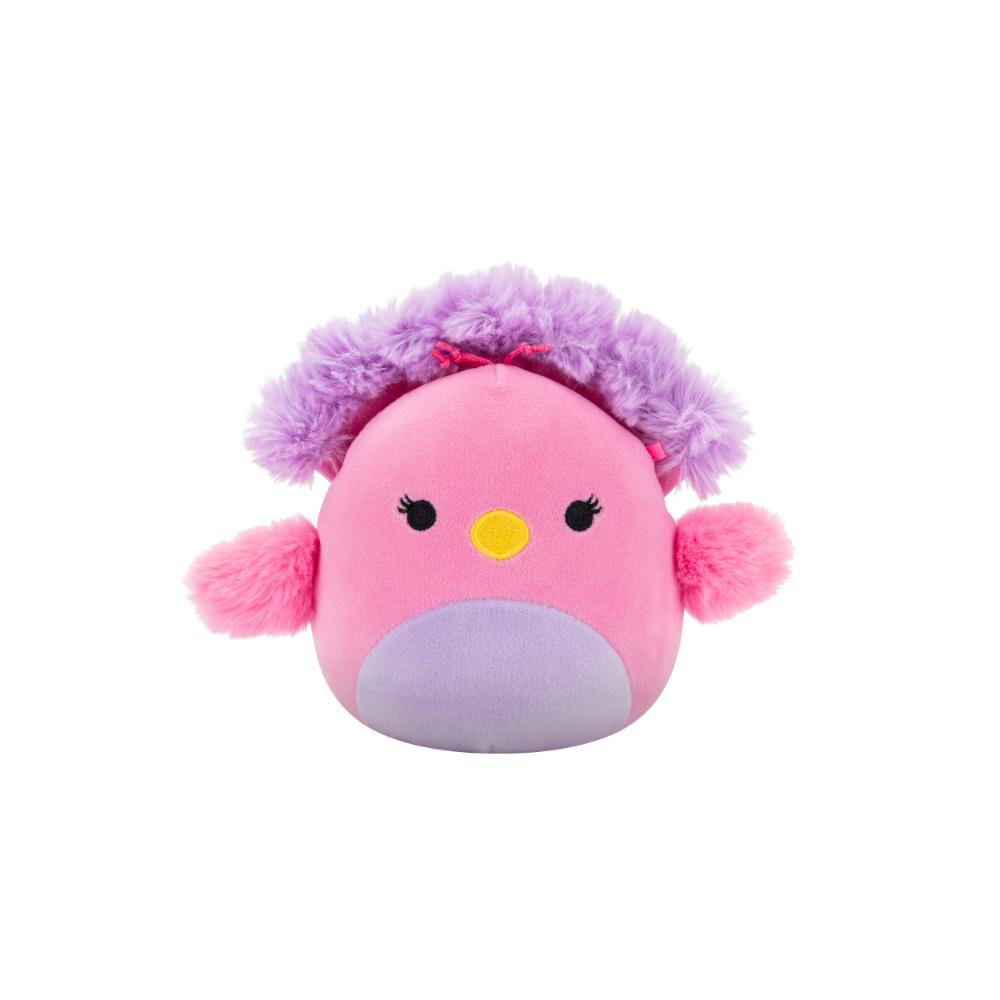 Squishmallows Sweetpea Peacock Plush Toy - Pink/Purple - 12.7 cm