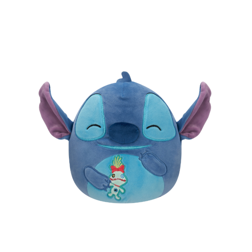 Squishmallows - Disney Stitch Holding Scrump Plush Toy - 20 cm