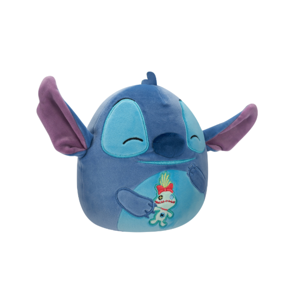 Squishmallows - Disney Stitch Holding Scrump Plush Toy - 20 cm