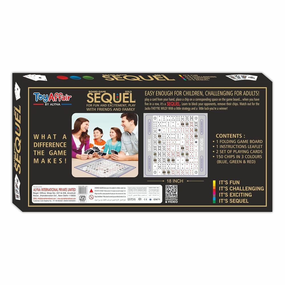 Toy Affair - Sequel Gold Strategy Board Game Set - 154 Pc Set