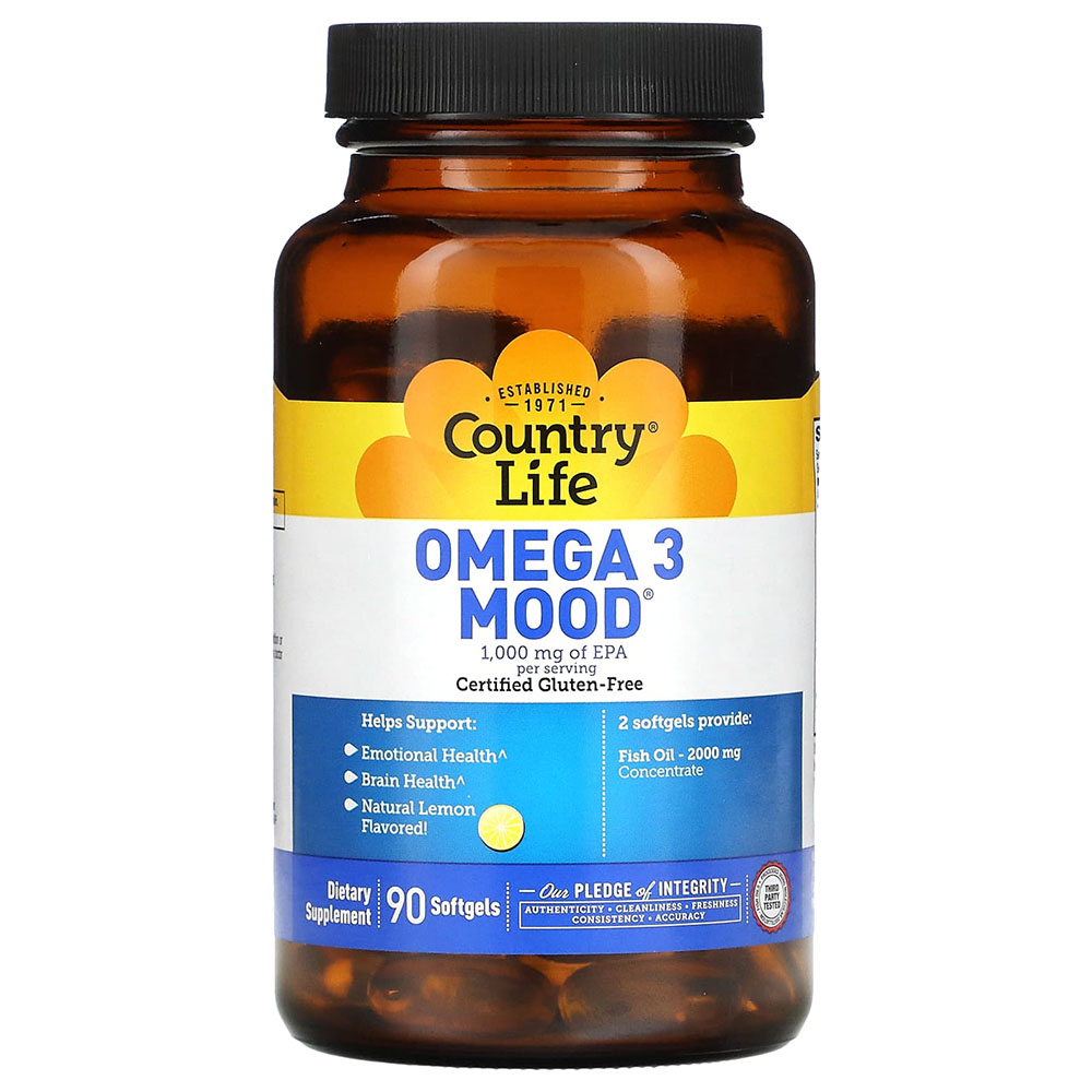 Country Life - Omega 3 Mood 2000 Mg Softgels - 90 Pcs