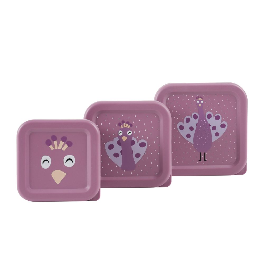 Trixie - Kids Nesting Snack Box Set - Mrs. Peacock - 3 Pcs