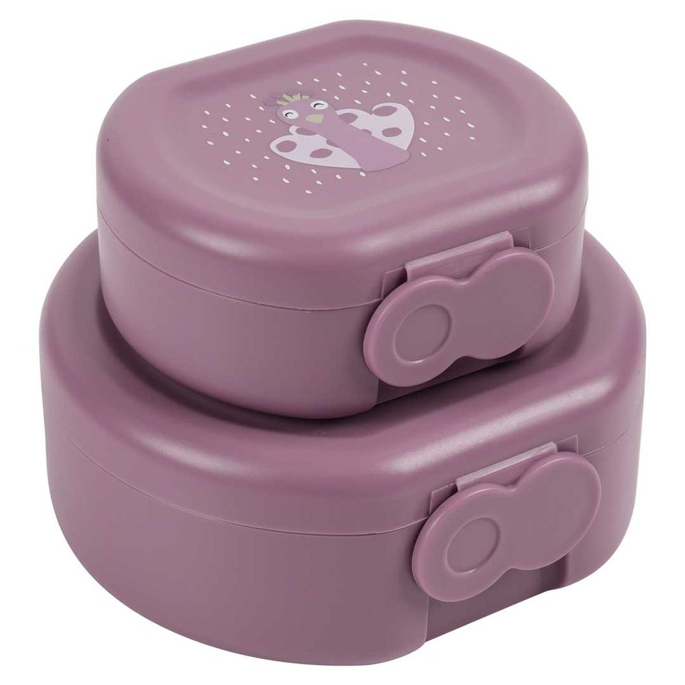 Trixie - Kids Snack Box With Clip Set - Mrs. Peacock - 2 Pcs