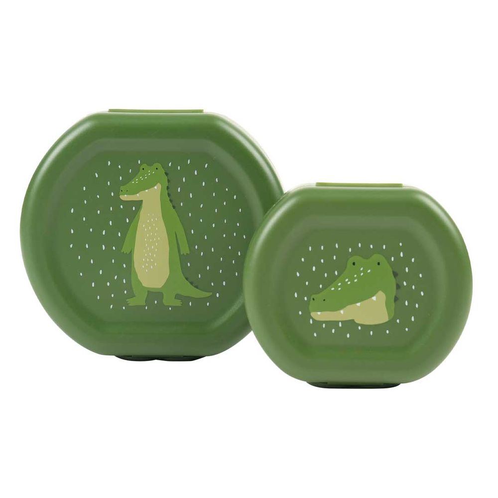 Trixie - Kids Snack Box With Clip Set - Mr. Alligator - 2 Pcs