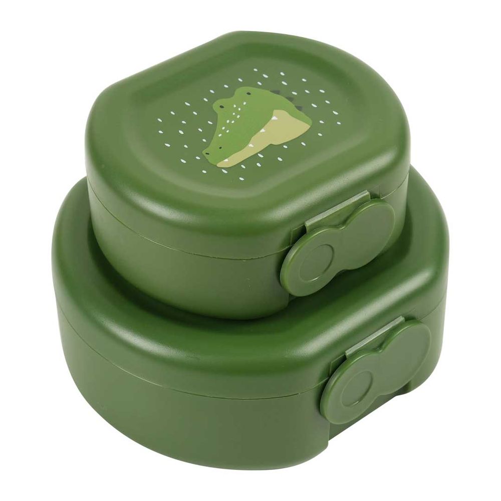 Trixie - Kids Snack Box With Clip Set - Mr. Alligator - 2 Pcs
