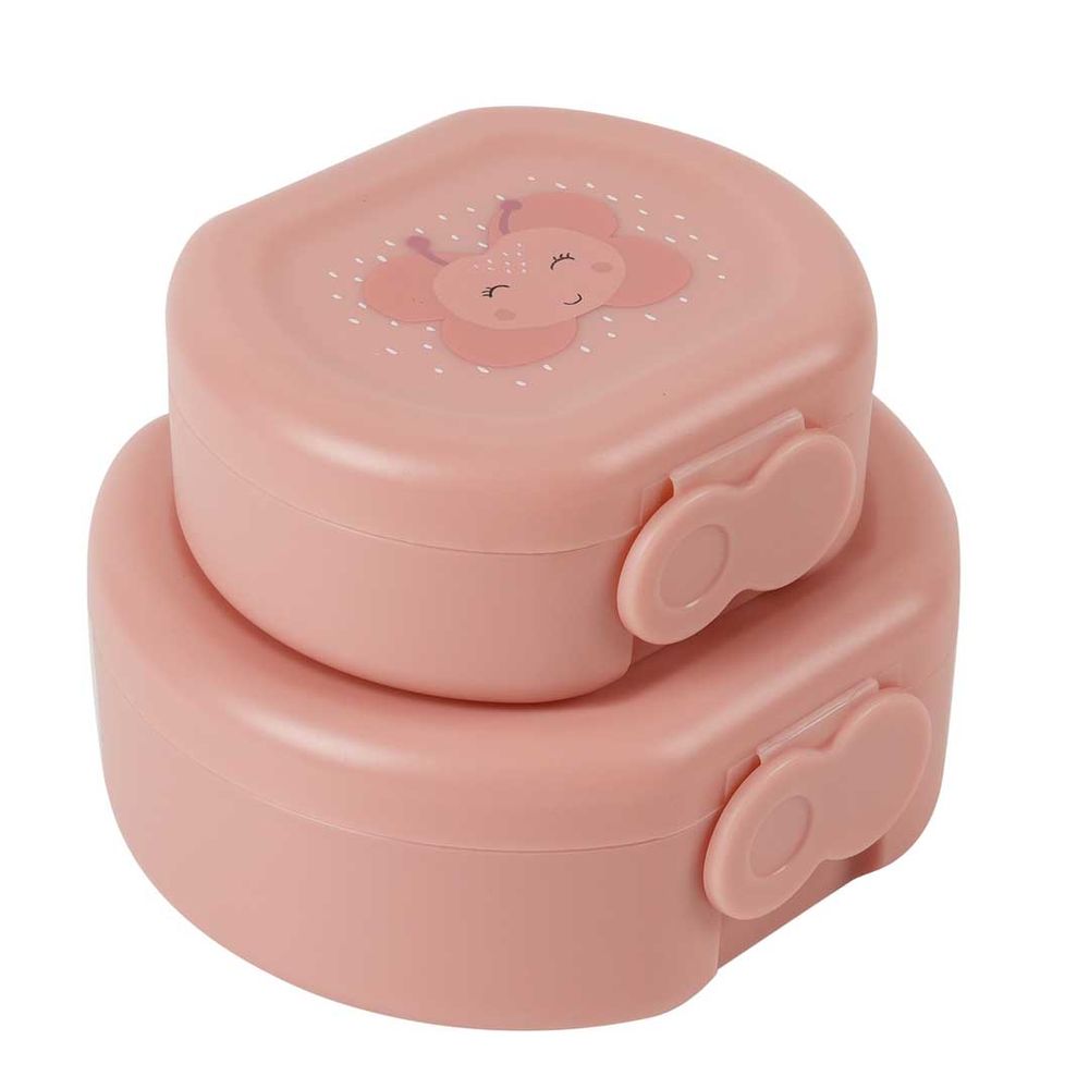 Trixie - Kids Snack Box With Clip Set - Mrs. Butterfly - 2 Pcs